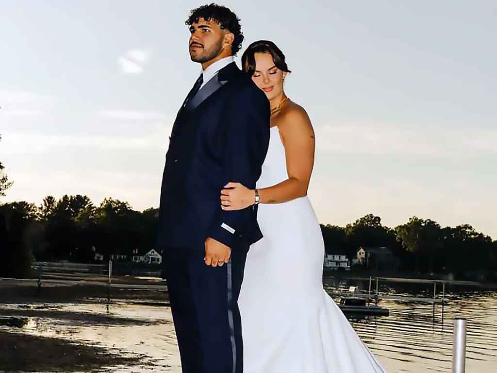 Intimate lakeside wedding ceremony at South Shore Resort & Retreats western Michigan